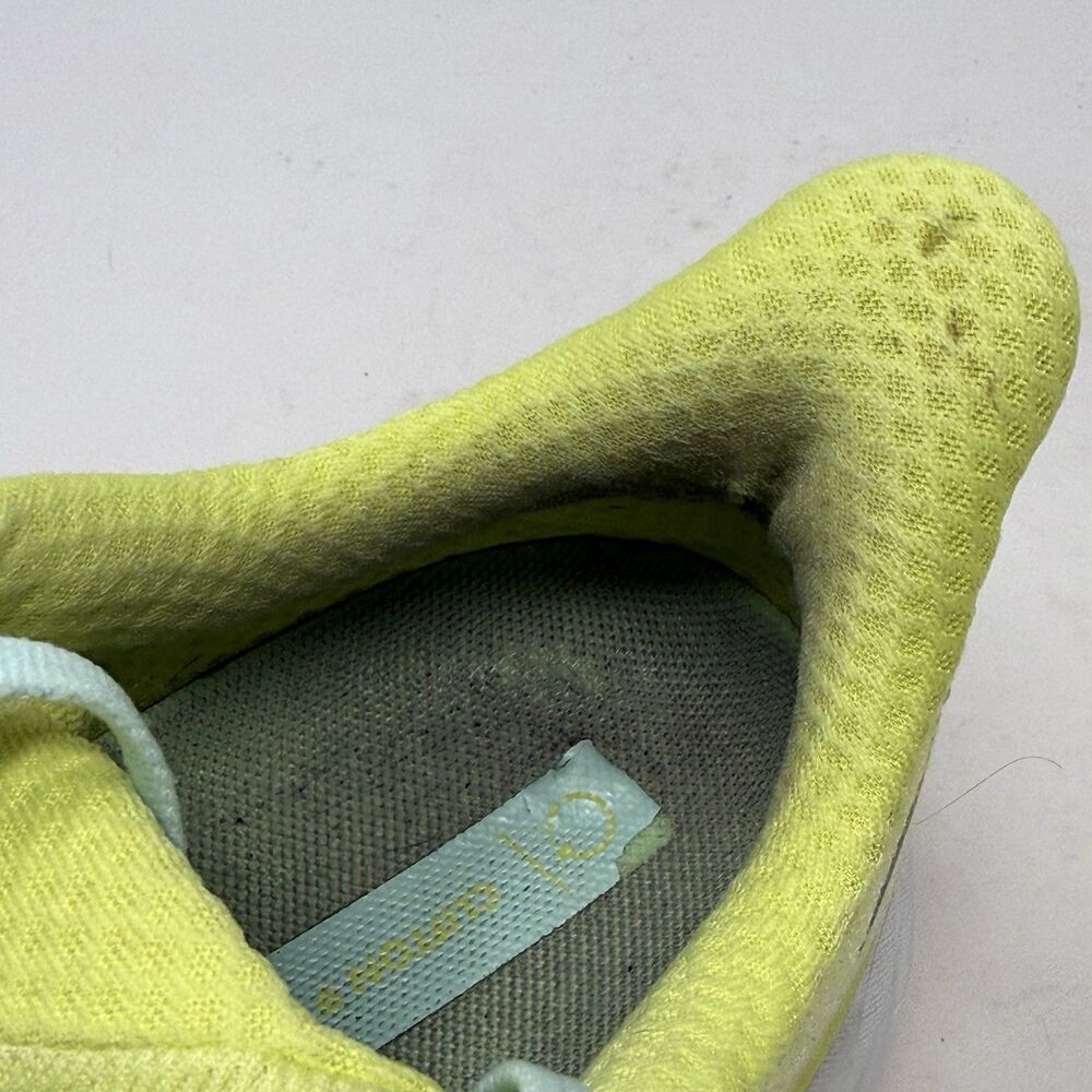 Hoka One One Clifton 9 Womens 9.5 M Yellow Blue Running Walking Shoes Sneakers - Picture 11 of 16